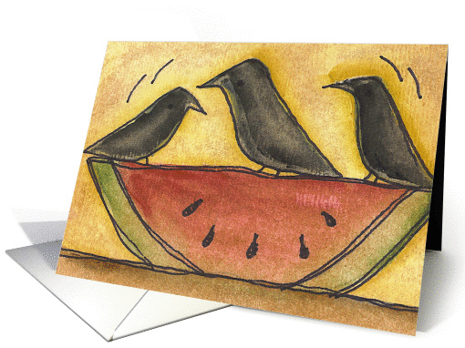 Watermelon Crow card (155348)