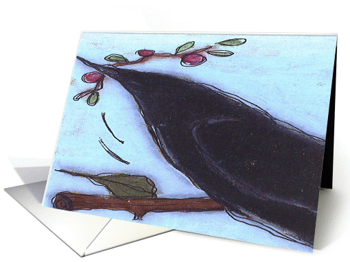 Crow & the Berries card (174590)