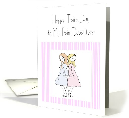 Happy Twins Day to My Twin Daughters card (823882)
