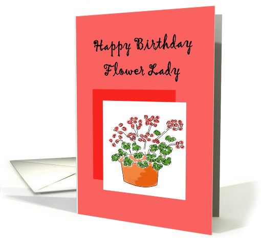 Happy Birthday Flower Lady card (857724)