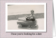 Date invitation - Vintage card