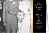 Custom Name Relationship Acolyte Altar Server invitation- Vintage card