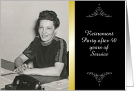 Customize Year Retirement Party Invitation II card