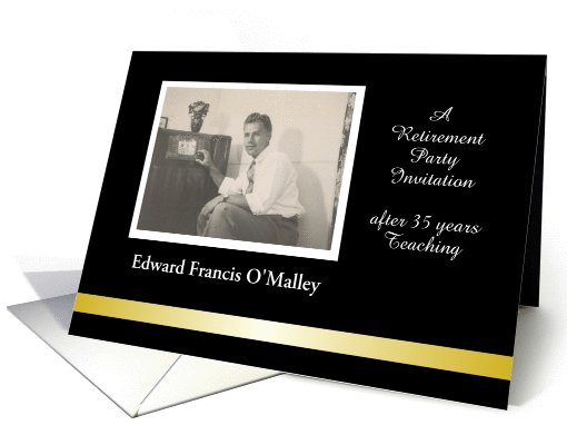 Customize Retirement Invitation, Photo Card - add name card (1026811)