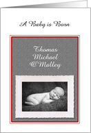 Custom Baby Birth Announcement Photo Card