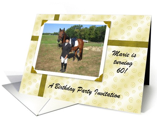 Custom 60 Birthday Party Inviation - Photo card (1030967)