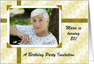 Custom 80 Birthday Party Inviation - Photo Card