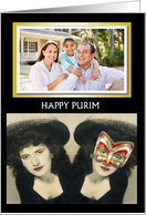 Custom Happy Purim mask - Photo Card