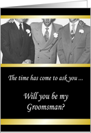 Classy Groomsman Invitation card