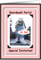 Sweet 16 Boardwalk Party card