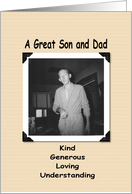 Great Son and Dad card