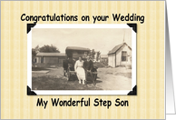 Congratulations Wedding - Step Son card