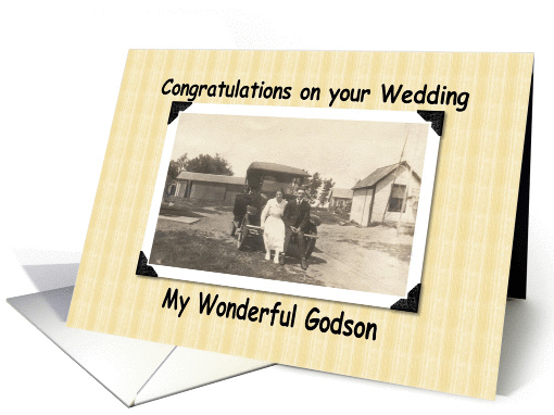 Congratulations Wedding - Godson card (208280)