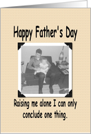 Single Dad Fathers Day card