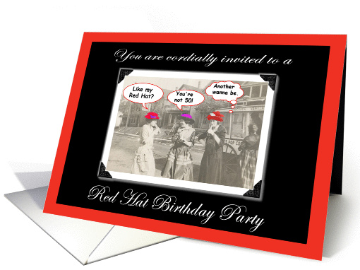 Red Hat Birthday Invite card (211397)