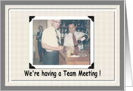 Team Meeting Invitation card