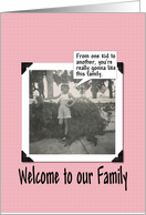 Welcome to the Family - Niece card