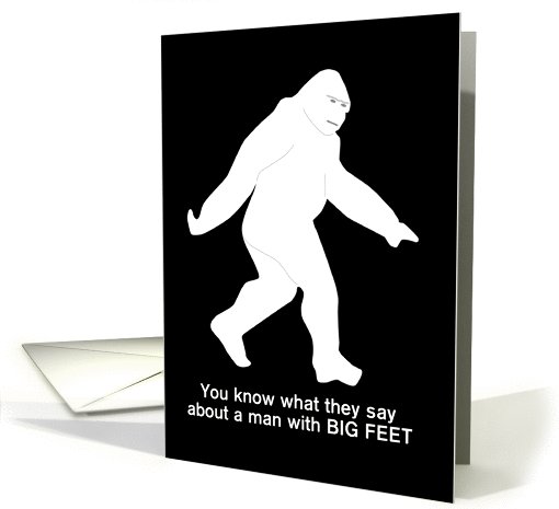FUNNY Bigfoot Sexy Time Birthday card (250731)