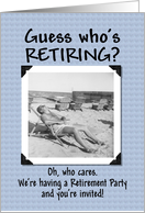 Guess who’s Retiring? - invitation card