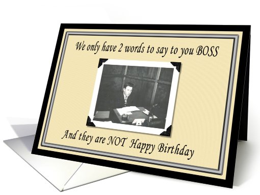 F-U Happy Birthday Boss - group card (252658)