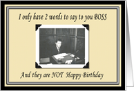 F-U Happy Birthday Boss card