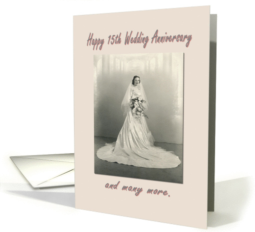 Happy 15th wedding anniversary card (355291)