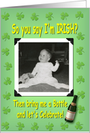 Irish Baby drinker - FUNNY card