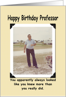 Professor Birthday card