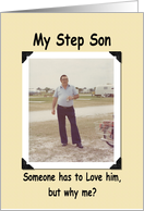 Step Son Birthday - FUNNY card