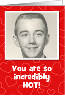 Custom Red Hot Valentine for him - photo card