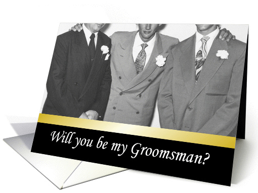 Classy Groomsman Invitation card (375606)