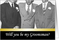 Classy Groomsman Invitation card