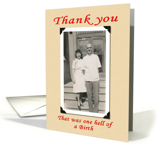 Thank You with Birth card (380339)