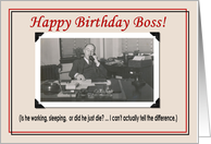 Boss Birthday - Funny card