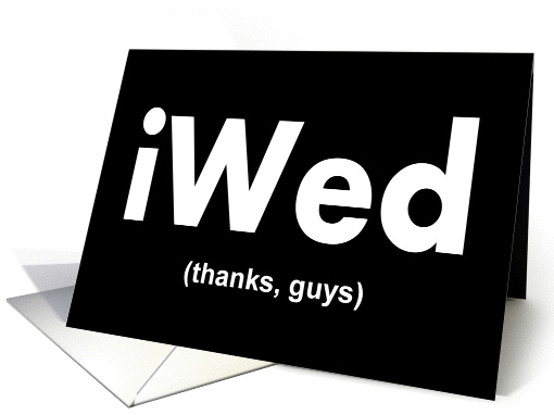 iWED Bridal party Thank You Guys card (384637)