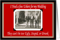 Need Ushers - FUNNY card