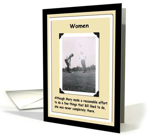 Women - She's not all there card (387095)