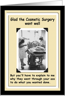 Cosmetic Surgery - Congrats card