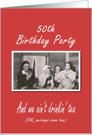 50th Birthday Party invitation card