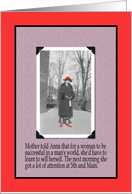 Red Hat Attention - Note card Blank card