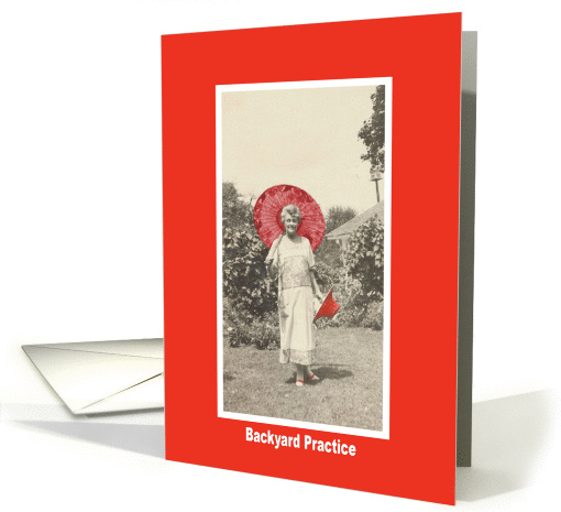 Red Hat - Backyard Practice - Birthday card (391211)