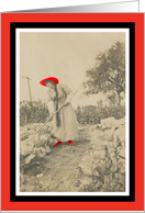 Red Hat - In the Garden - Note Card