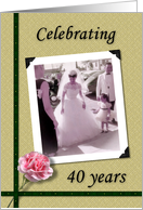 40th Wedding Anniversary Invitation card