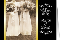 Mother, Will you be my Matron of Honor? card