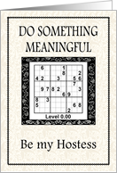 Sudoku - Be my Hostess card
