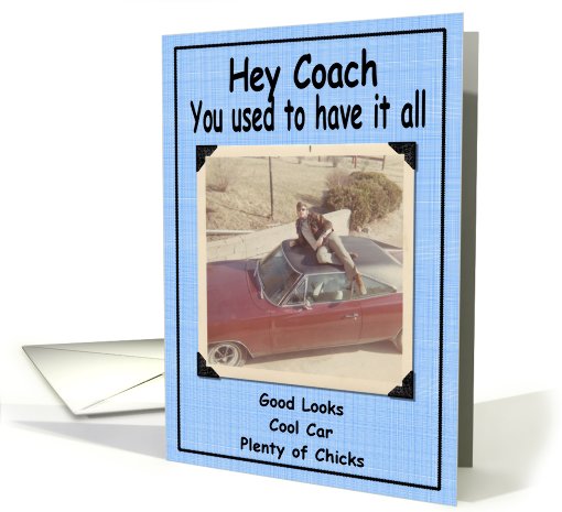 Funny Birthday Coach card (416186)