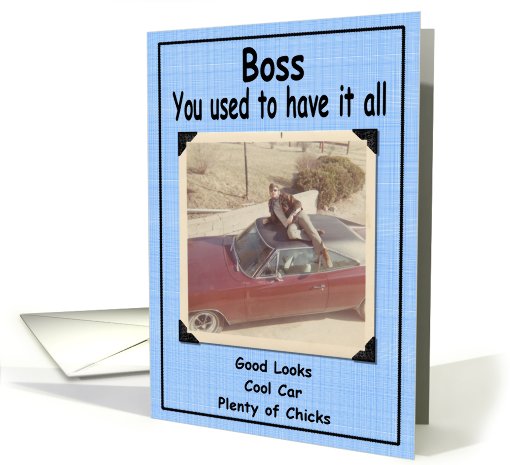 Funny Birthday Boss card (416222)