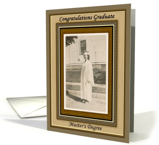 Master's Degree Graduation Congratulations card (421289)