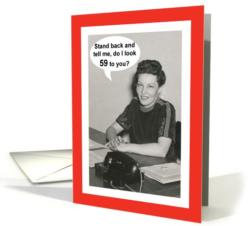 59th Birthday for her - Retro card (433270)