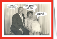 New Baby Announcement - Retro card